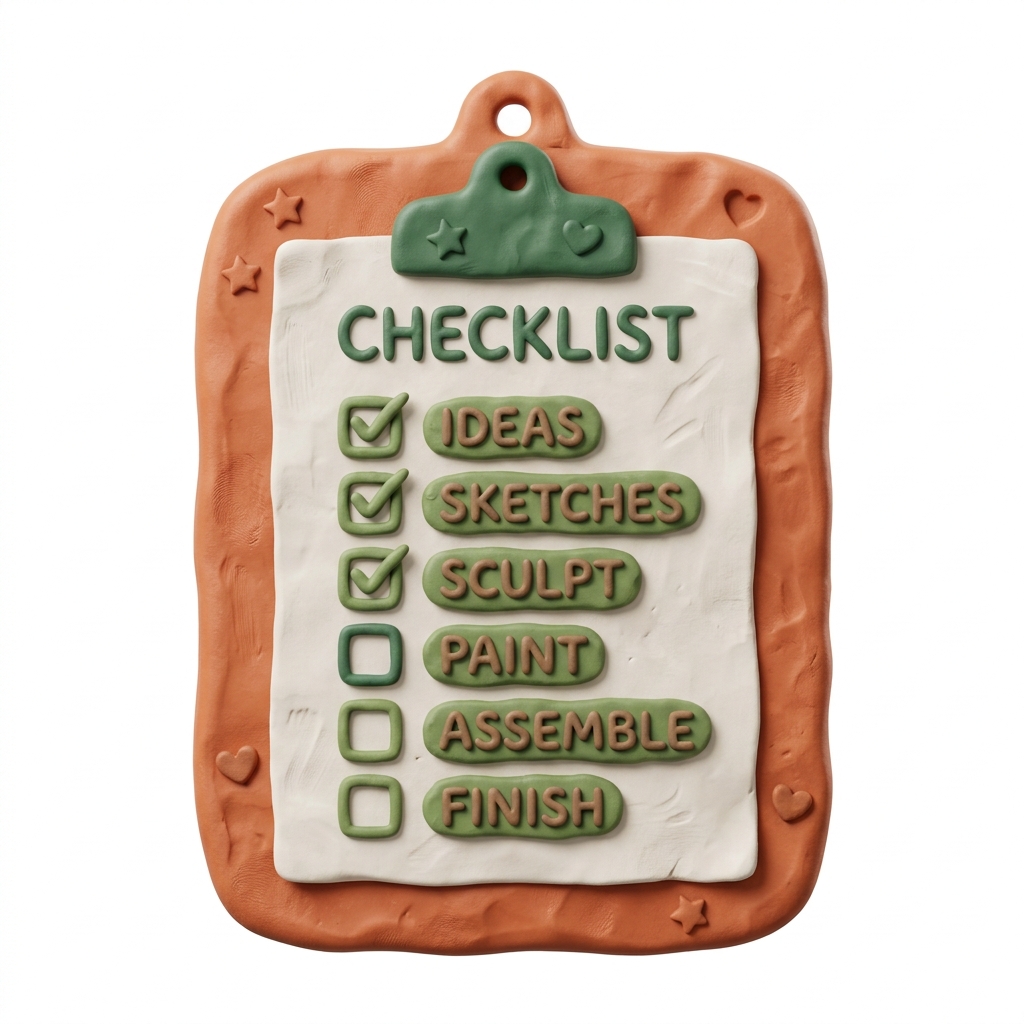 Claymorphic Clipboard Checklist Illustration